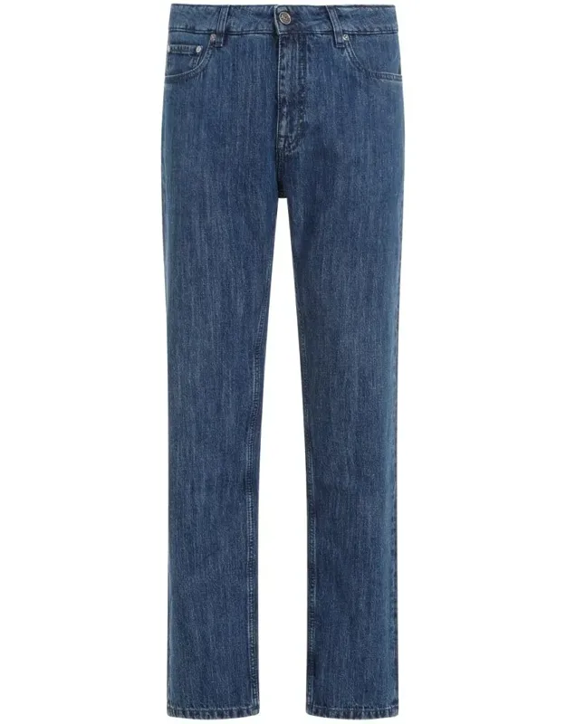 Jeans Cotton Denim Front Button Fastening