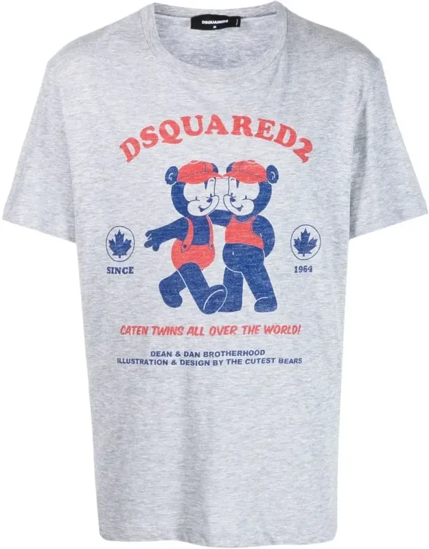 Logo-print Short-sleeve T-shirt, Cotton Blend, Round Neck