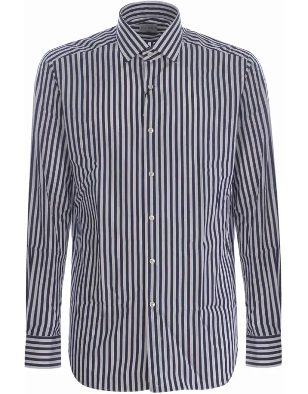 Shirt Cotton Poplin Striped Pattern