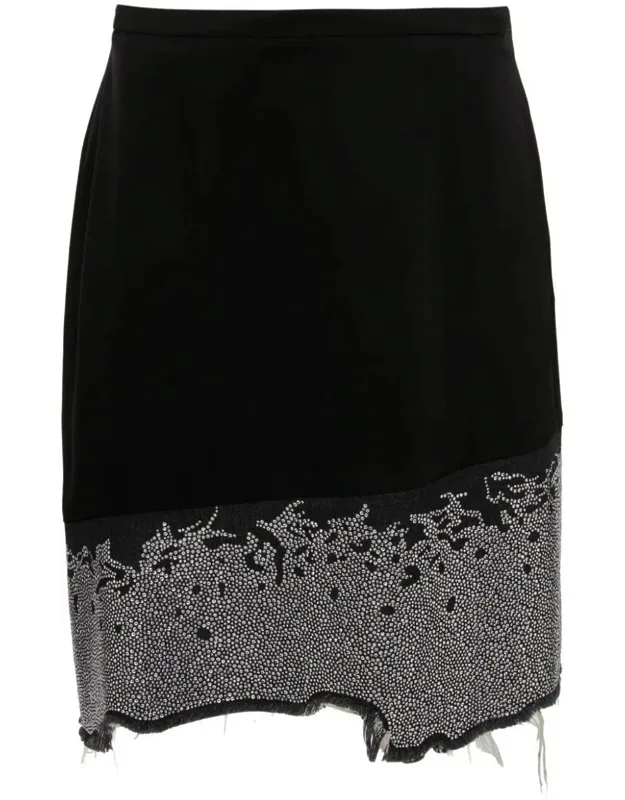 Glitter-detail Asymmetric Skirt