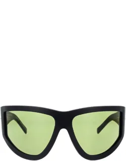 Retrosuperfuture Sunglasses Black Matte Green Irregular Acetate