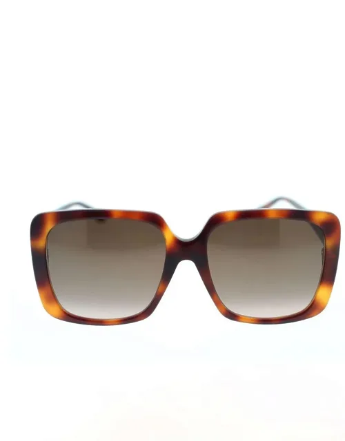 Gucci Eyewear Sunglasses Havana Shaded Brown Square Acetate