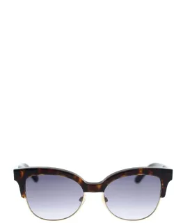 Sunglasses Havana Grey Shaded Butterfly Acetate