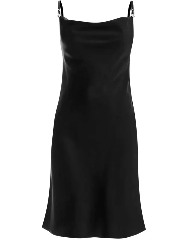 Satin Mini Dress With Safety Pin Detail
