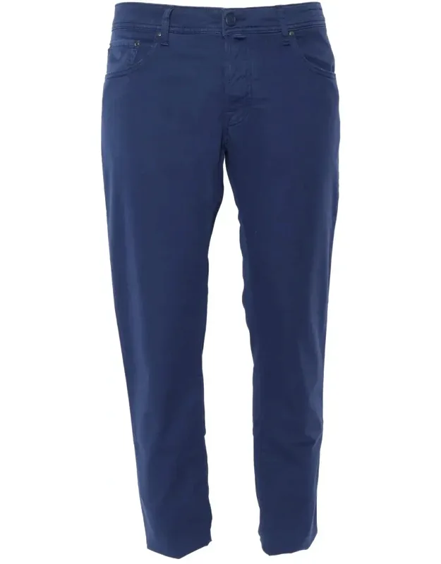 5 Pocket Trousers, Elegant Style, Cotton Blend