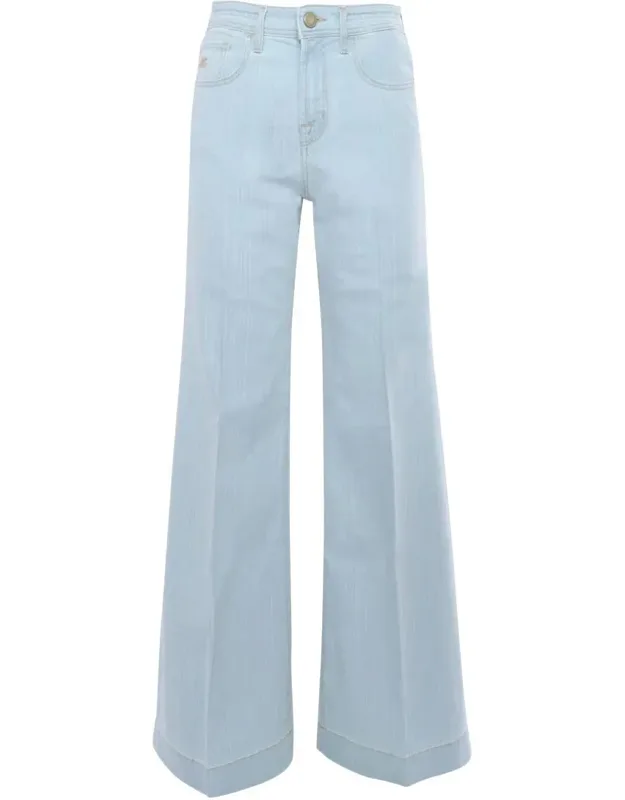Flared Jeans With 5 Pockets And Stretch Cotton