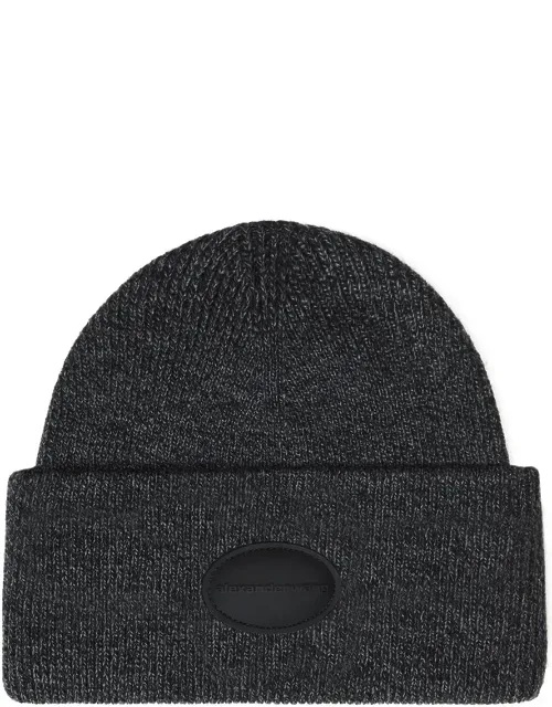 Ribbed Beanie With Domed Logo Patch
