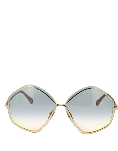 Chloé Sunglasses Gold Geometric