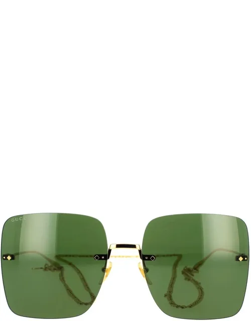 Eyewear Sunglasses Gold Green