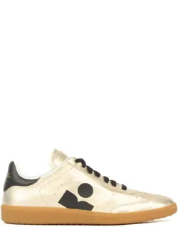 Metallic Leather Sneakers