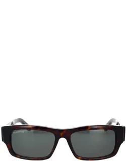 Sunglasses Havana Green Rectangle Acetate