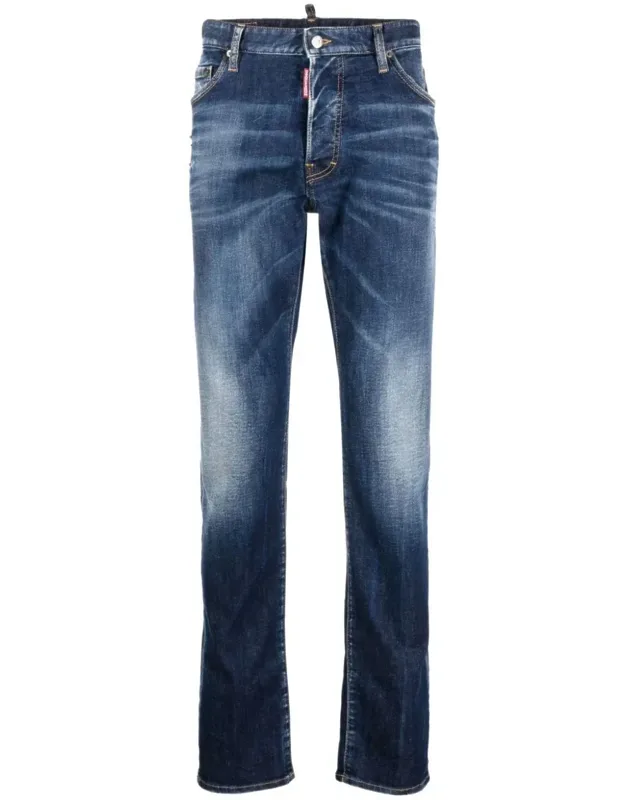 Dsquared2 Trousers With Faded Effect And Whiskering