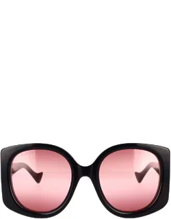 Gucci Eyewear Sunglasses Havana Shaded Square Acetate