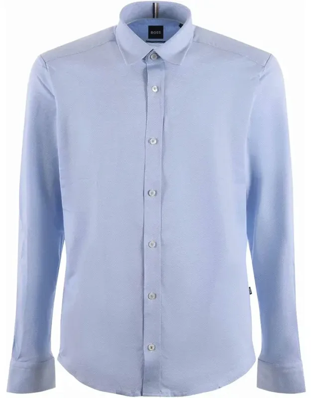 Shirt With Optical Pattern And Classic Collar