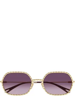 Sunglasses Gold Purple