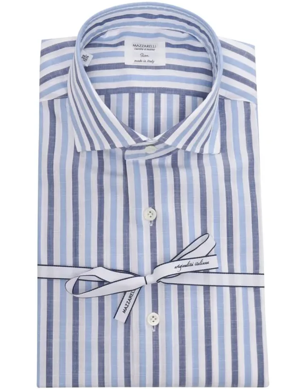 Mazzarelli Camicie Shirt, Classic Collar, Slim Fit