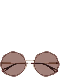 Chloé Sunglasses Gold Round
