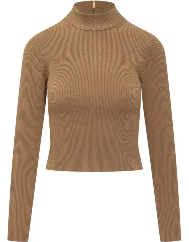 Sweater With Back Zipper Closure