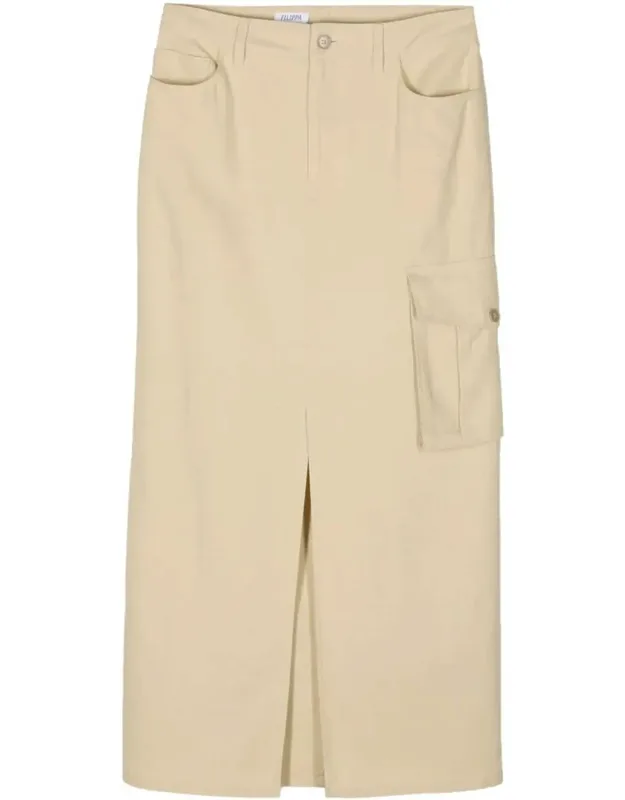 Sourced Crepe Cargo Skirt