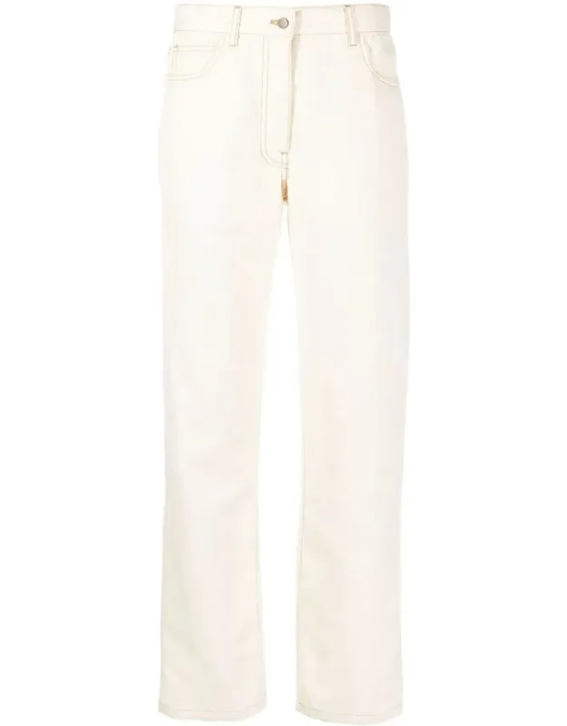 Straight Leg Trousers With Five Pockets