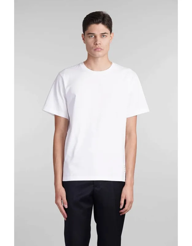 T-shirt With Side Split And Patch Logo