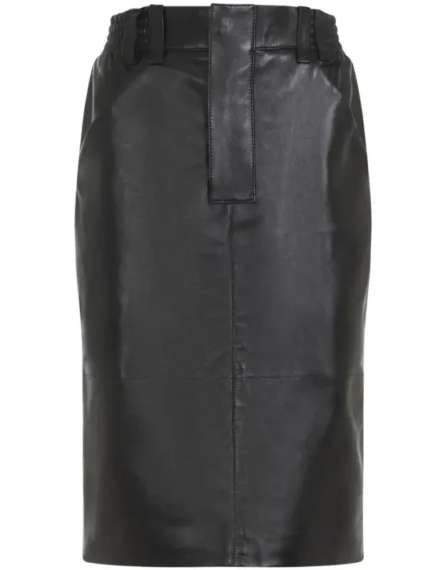 Skirt In Lamb Leather Midi-length
