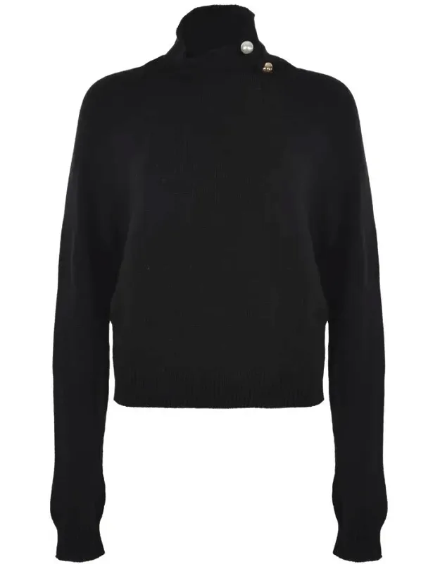 Philosophy Sweater With High Collar And Decorative Accents