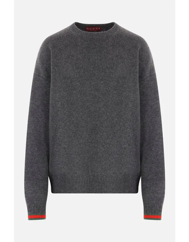 Web Detail Wool Sweater