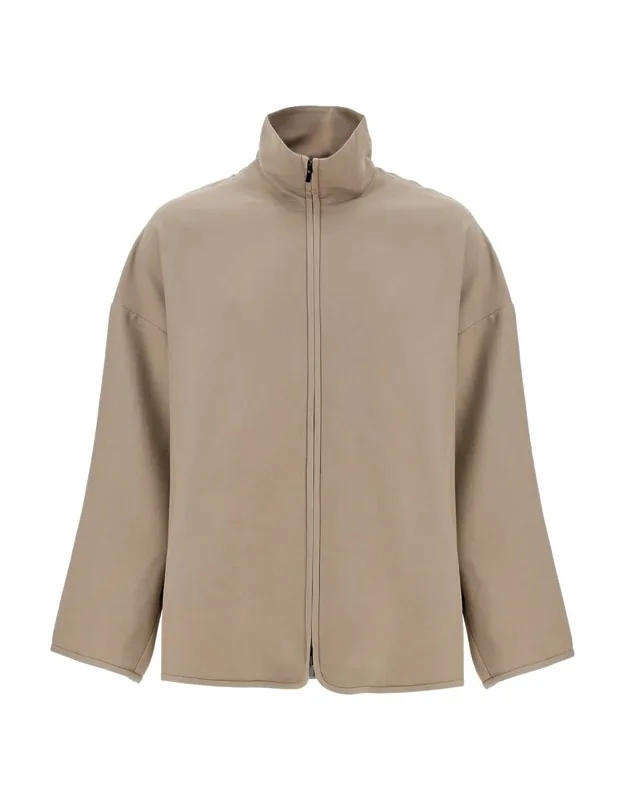Wool Jacket With High Collar
