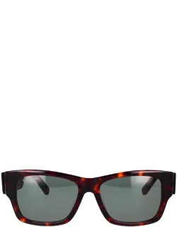 Sunglasses Havana Green Square Acetate 56 Mm Lens Width, 17 Mm Bridge Length