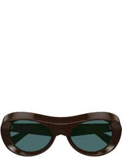 Bottega Veneta Round Acetate Sunglasses