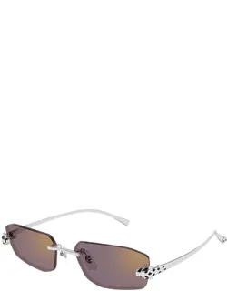 Sunglasses Silver Geometric