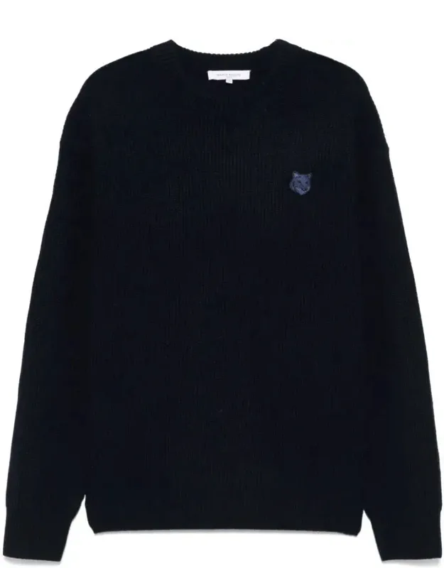 Bold Fox Head Patch Comfort Ribbed Jumper