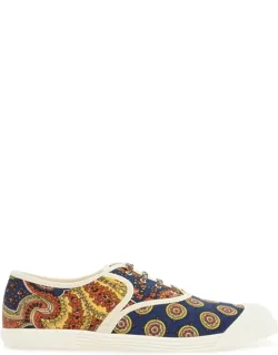 Multicolor Cotton Sneakers With Elaborate Print