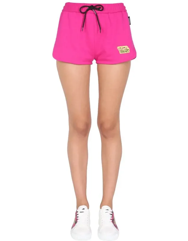 Shorts With Greek Logo Patch