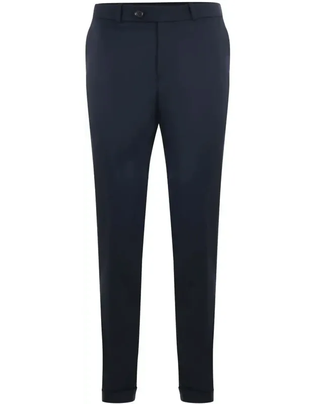 Trousers With Stretch Wool And America Pockets