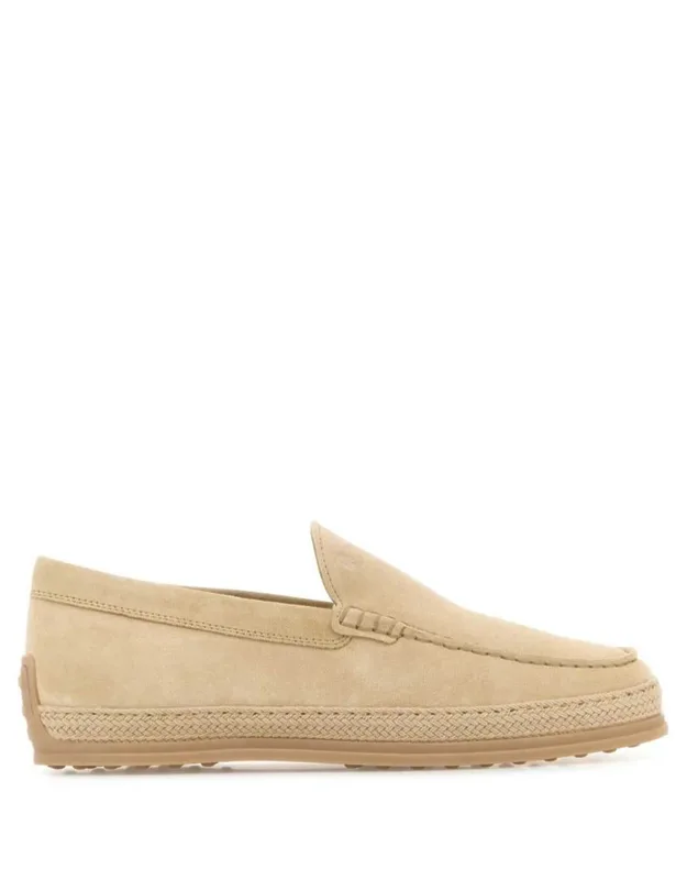 Cord Weaving Slip-on Suede Loafers