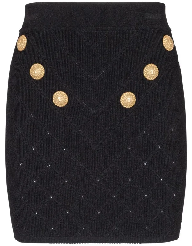 6 Button Knitted Skirt