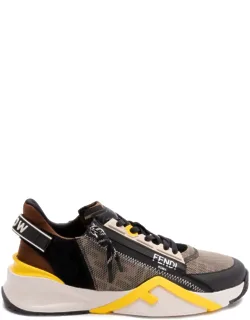 Lycra And Leather Flow Slip-on Sneakers