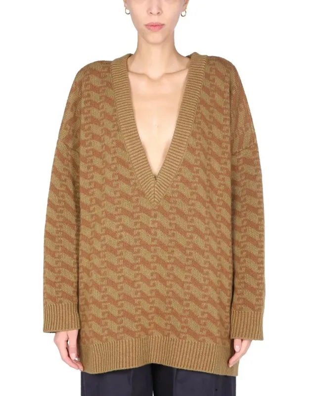 Jacquard Sweater Oversize Fit