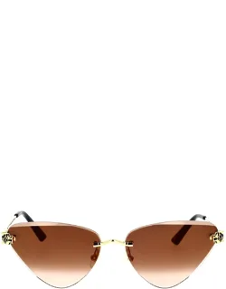 Cartier Sunglasses Cat-eye Gold