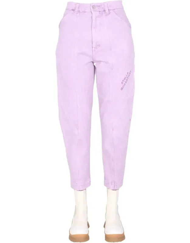 Jeans With Embroidered Logo