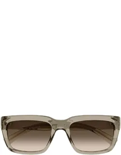 Sunglasses Yellow Shaded Brown Square