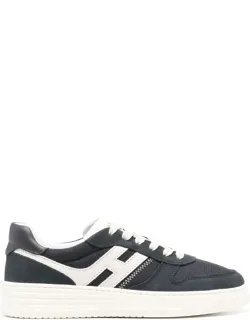 Nubuck And Technical Fabric Sneakers