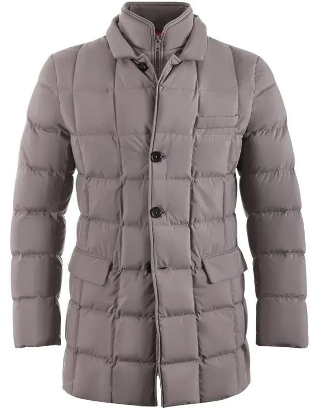 Fay Long Quilted Nylon Down Jacket