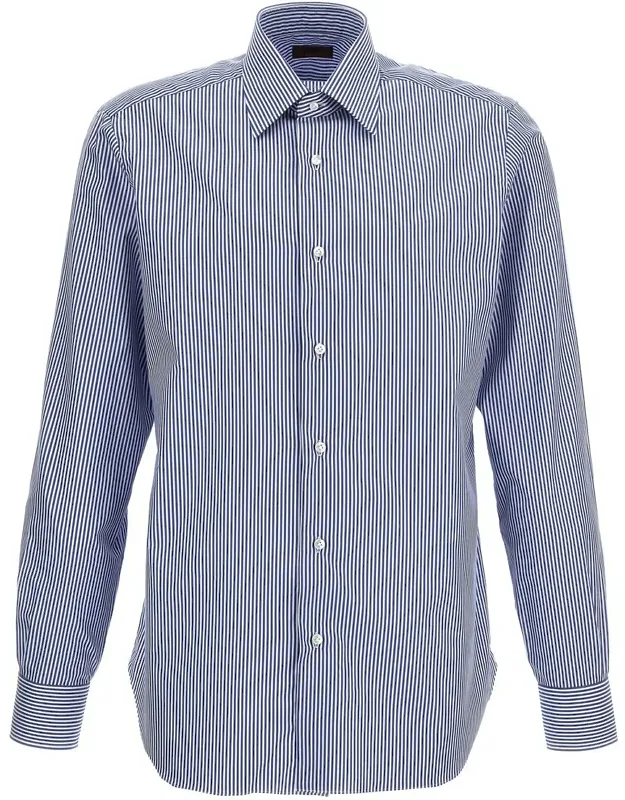 Barba 'journey' Shirt With Button Closure, Long Cuffed Sleeves