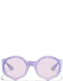 Jello - Crystal Ball Round Sunglasses With 100% Uv Protection And Sterling Silver Detail
