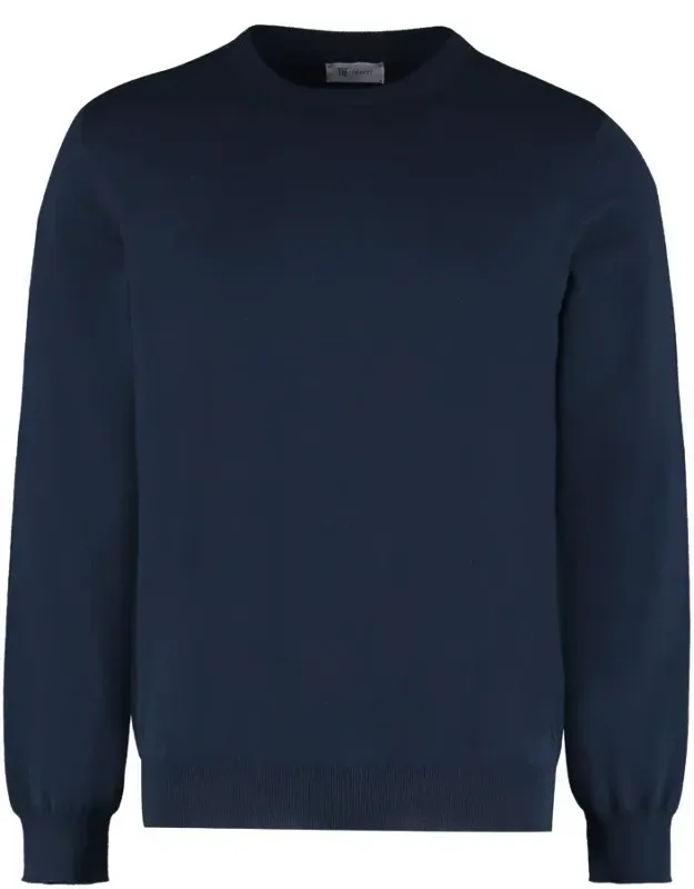 The (knit) - Cotton Crew-neck Sweater, Ribbed Edges