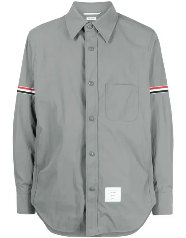 Jacket With Classic Collar And Press-stud Fastening