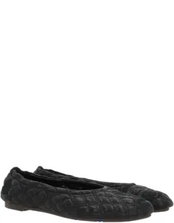 Flat Shoes With Equestrian Knight Embroidery And Elasticated Edges